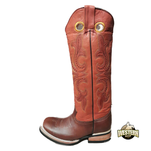 Bull's Eye "Cognac" extra magas szárú western csizma